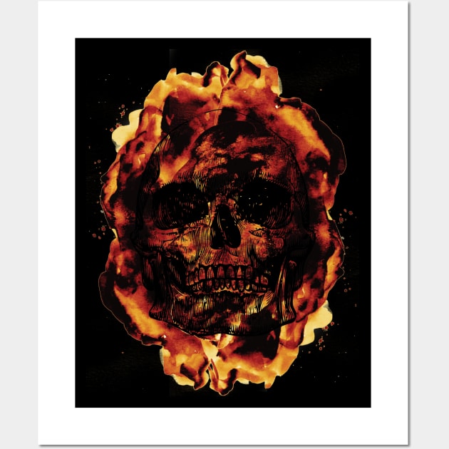 Fire Skull Wall Art by boutiquedhorreur